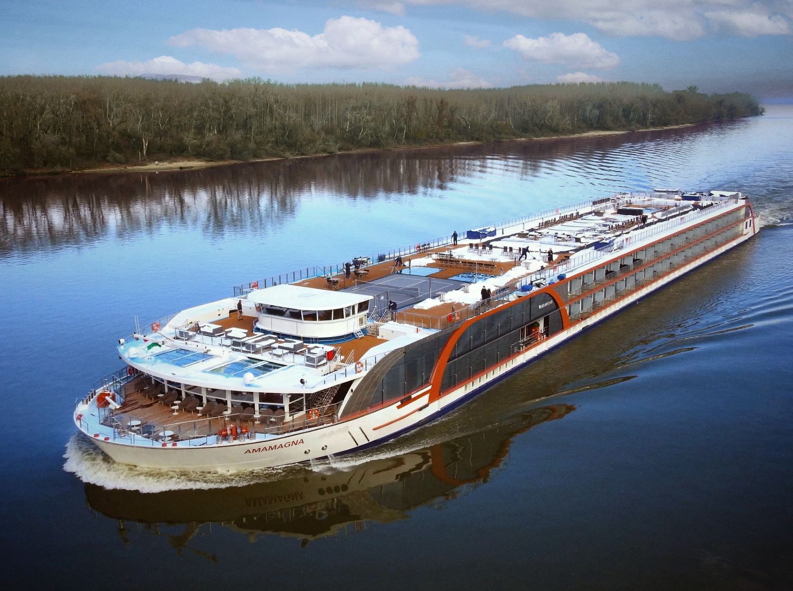 AmaWaterways AmaMagna cruising the Danube