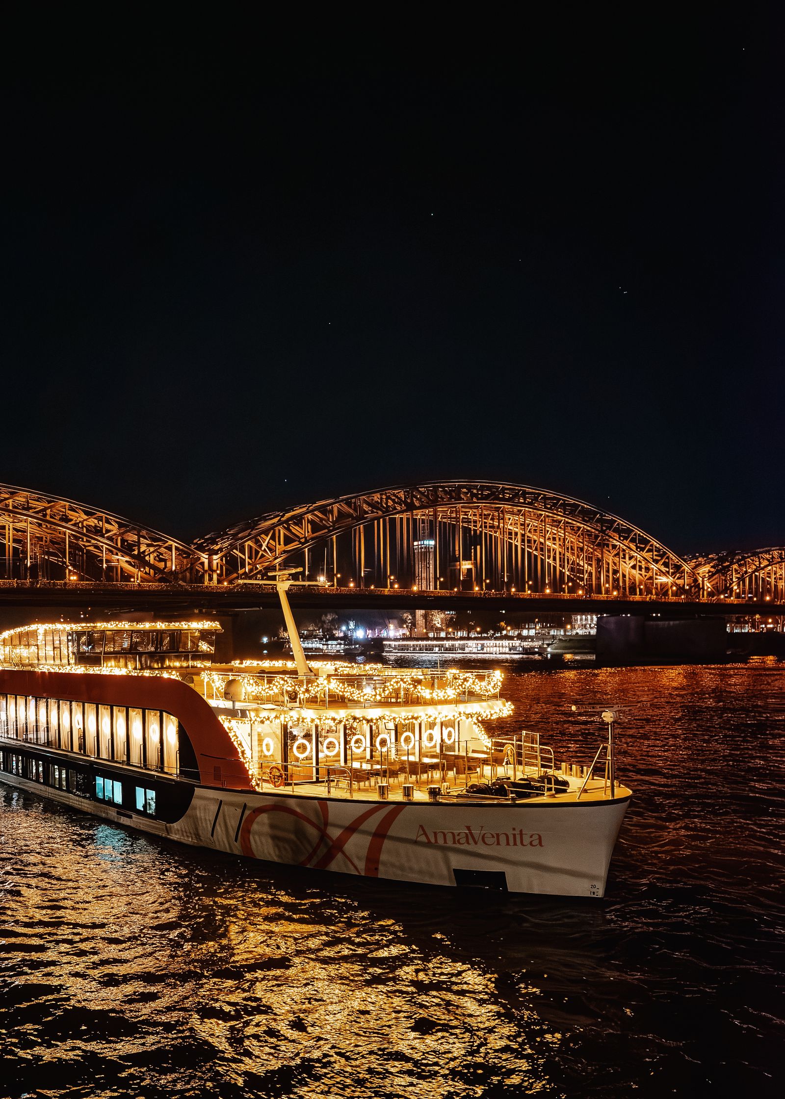 AmaWaterways AmaVenita dressed for Christmas on the Rhine