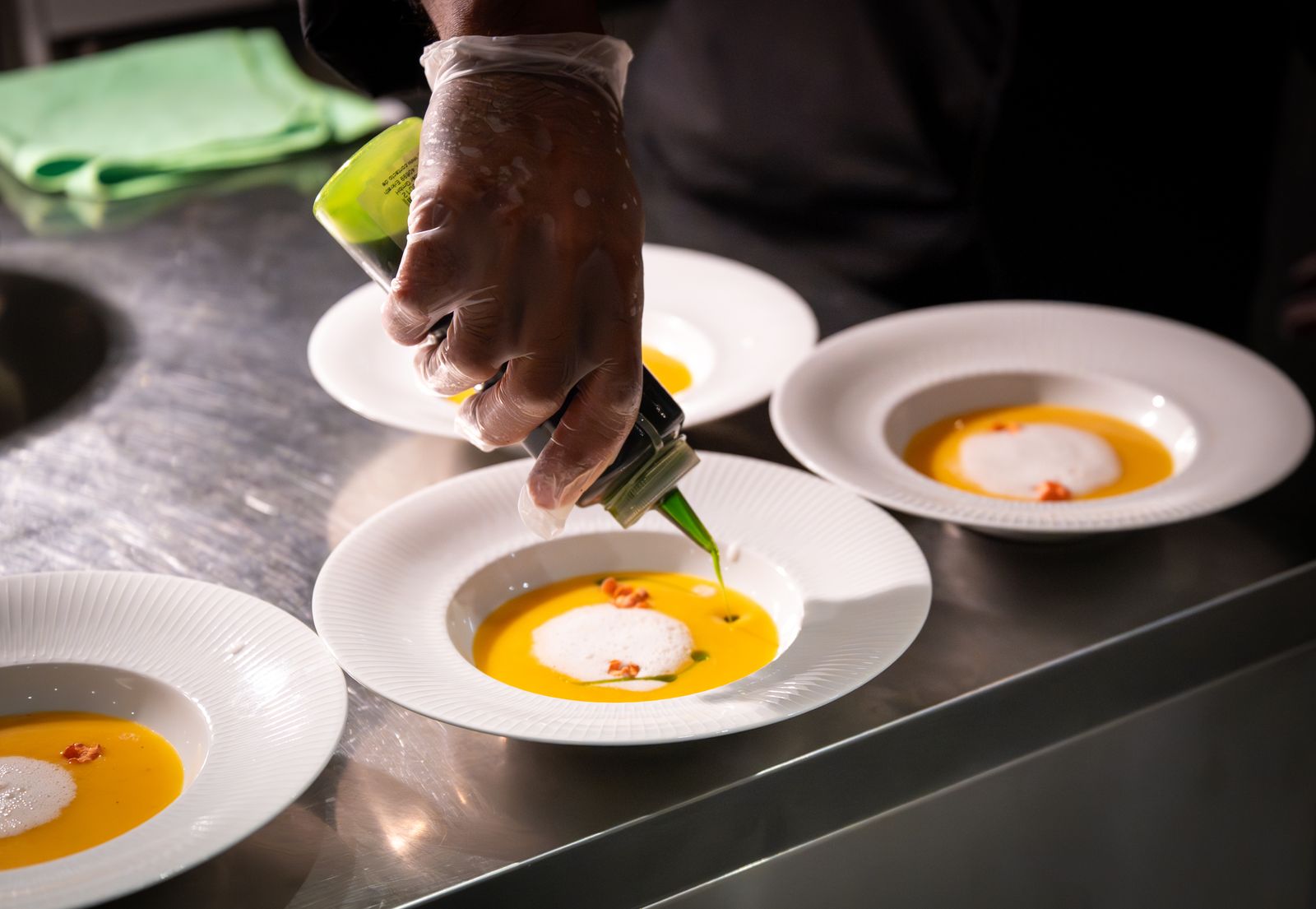Chef plating at The Chef's Table