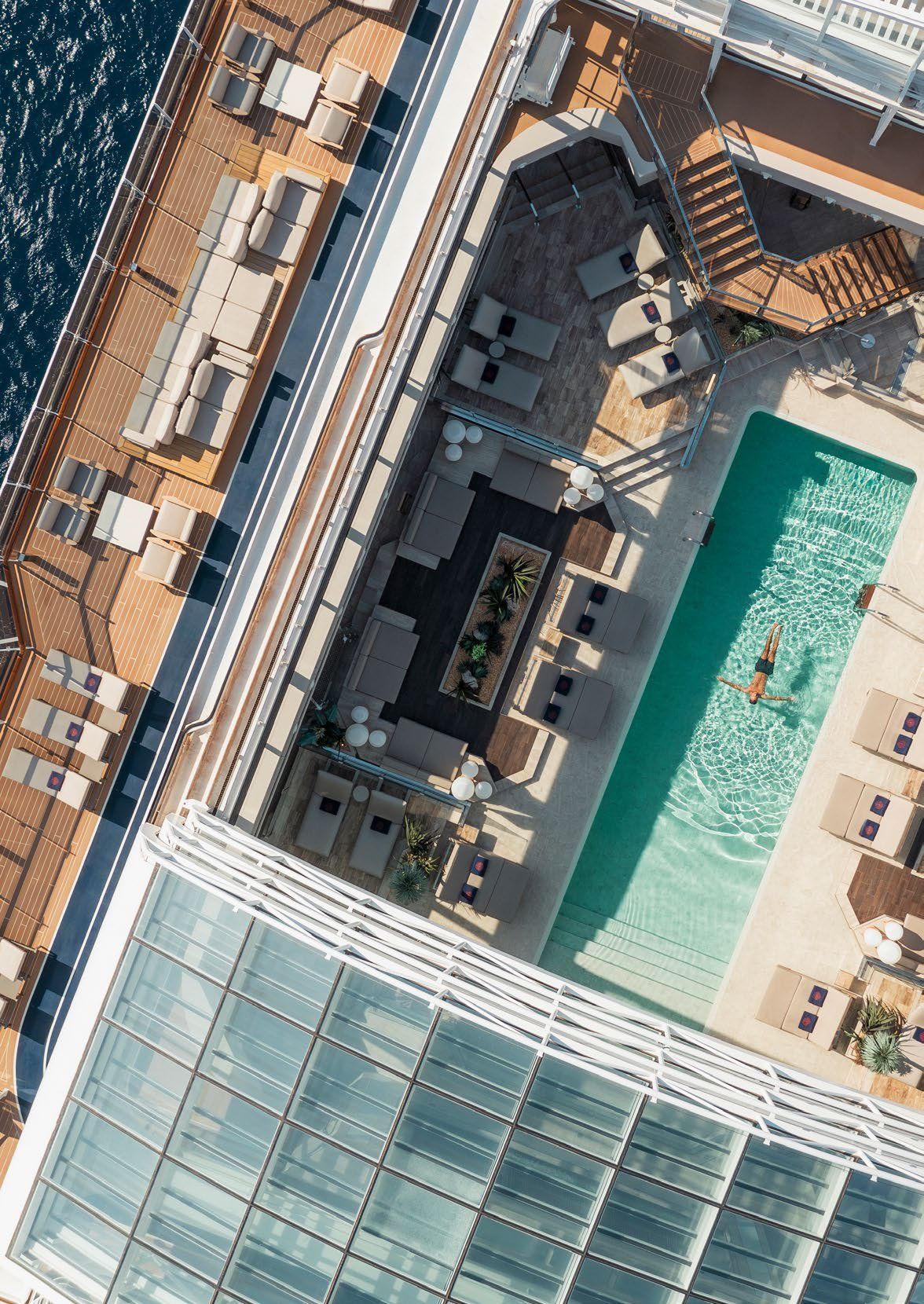 The Conservatory pool from above